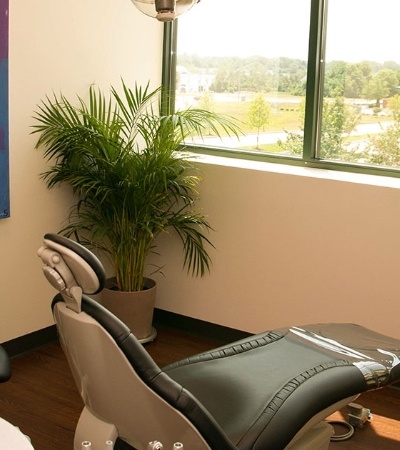 Dental chair where dental implant tooth replacement is performed